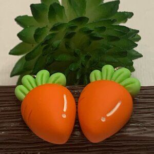 Carrot Earring, Easter Earring, Vegetable Earring, Silly Food Earring, Food